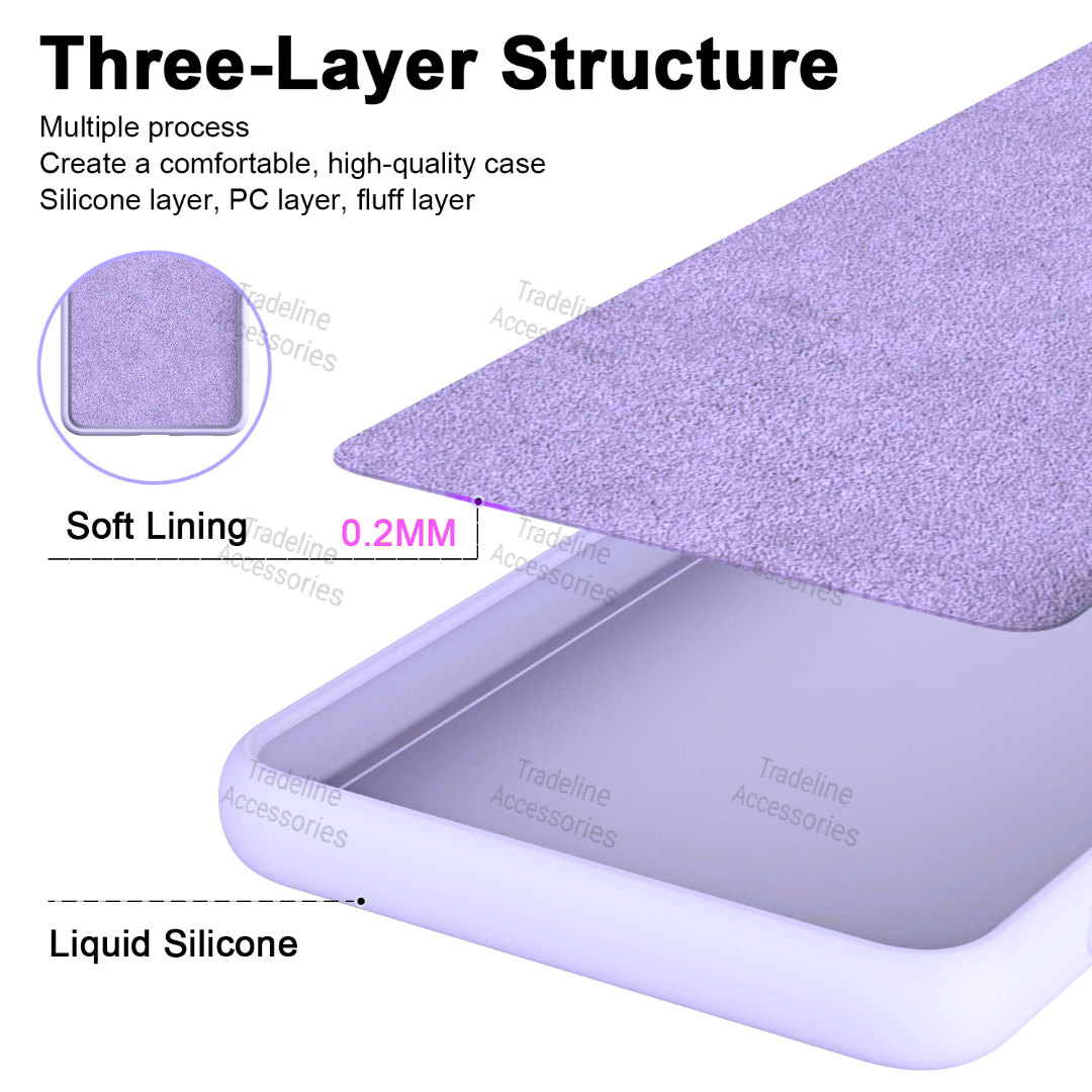 Xiaomi Redmi Note 10 Pro 4G Original Liquid Silicone Phone Case/Cover available in Black, Blue, Light Purple (Lilac)  & Pink