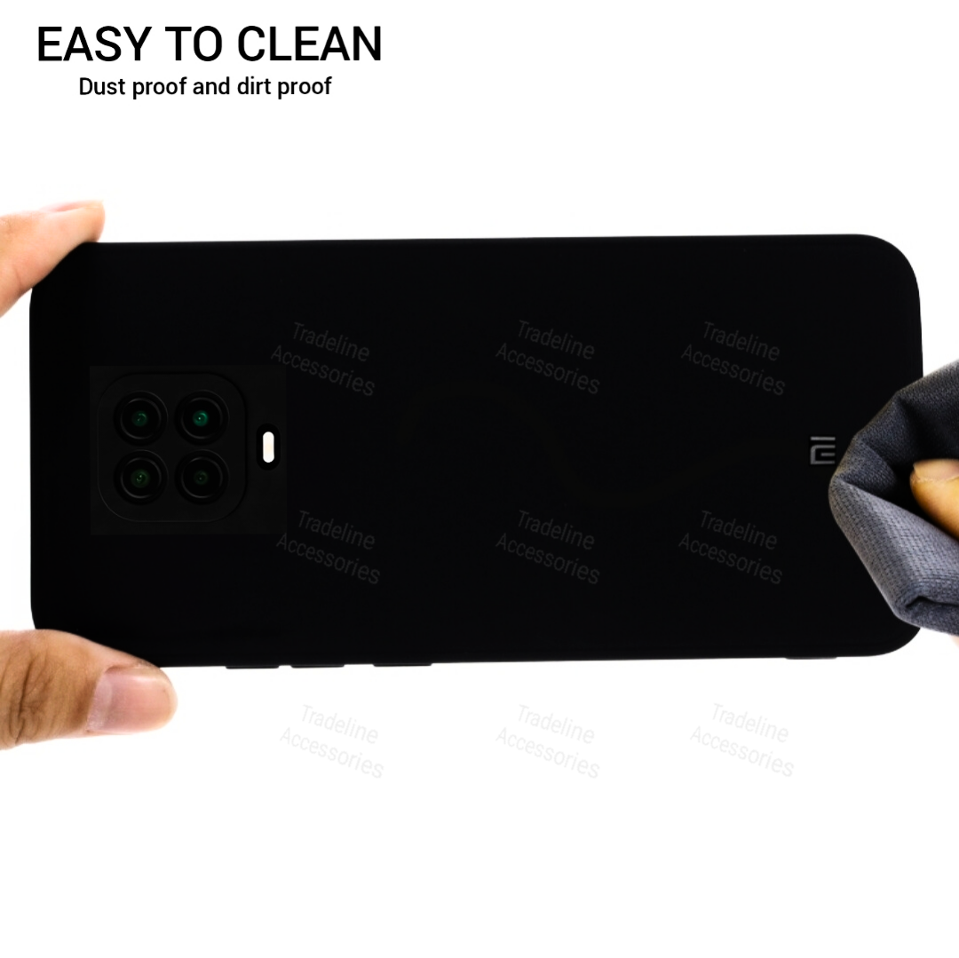 Xiaomi Redmi Note 9s/Note 9 Pro Original Liquid Silicone Phone Case/Cover available in Black, Blue, Light Purple (Lilac) & pink