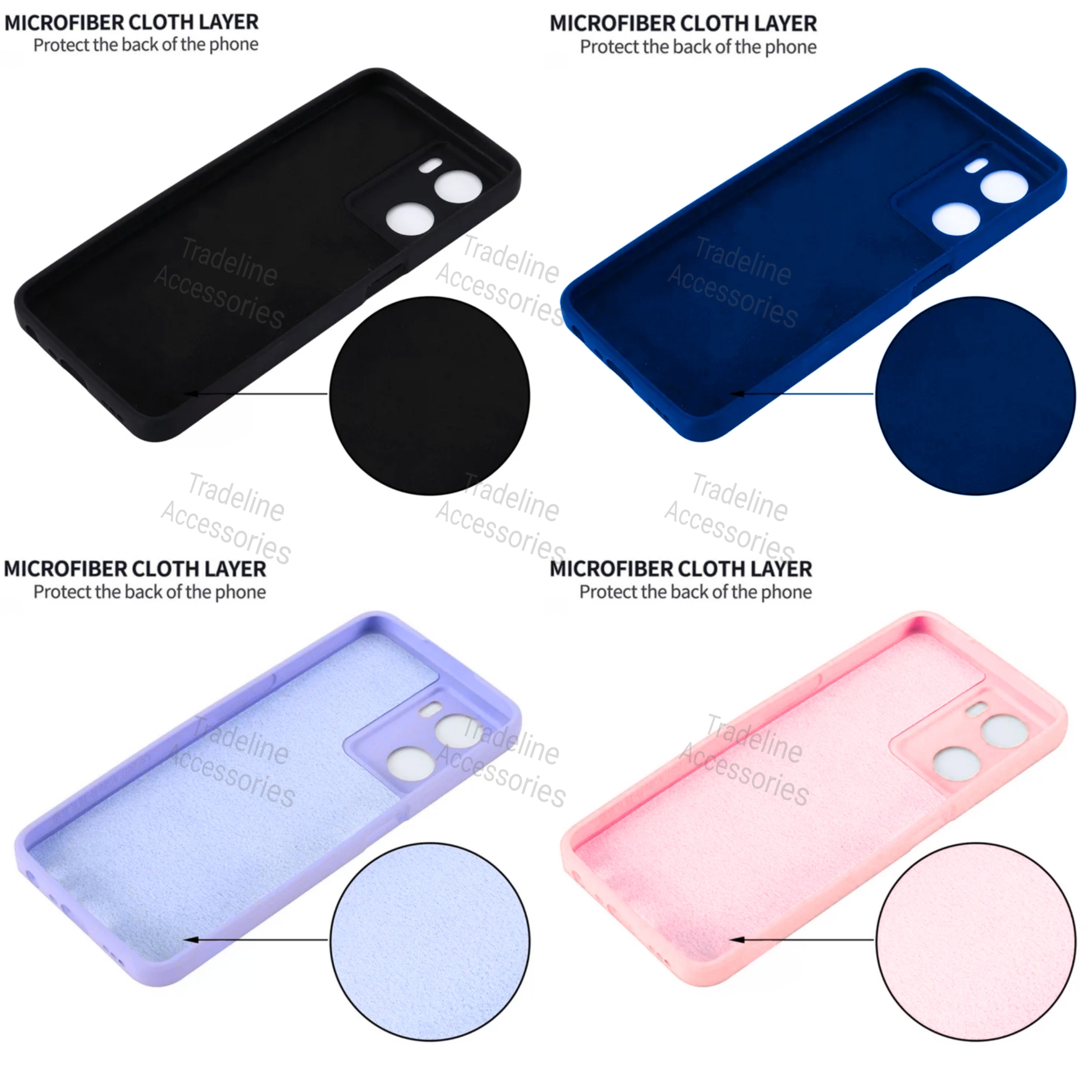 Oppo A57/A57s/A77/A77s (2022 Models) Original Liquid Silicone Phone Case/Cover available in Black, Blue,Light Purple (Lilac) & Pink