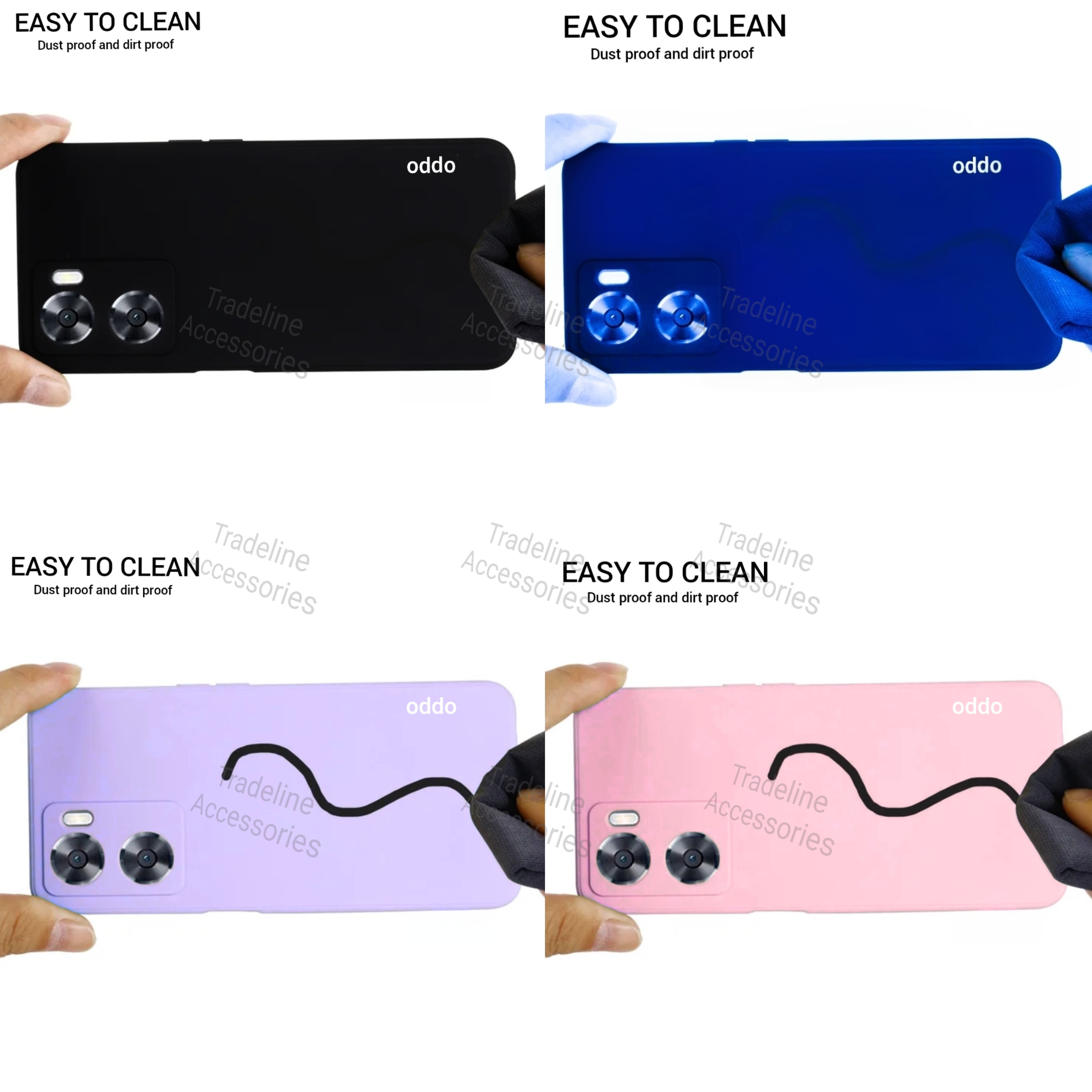 Oppo A57/A57s/A77/A77s (2022 Models) Original Liquid Silicone Phone Case/Cover available in Black, Blue,Light Purple (Lilac) & Pink