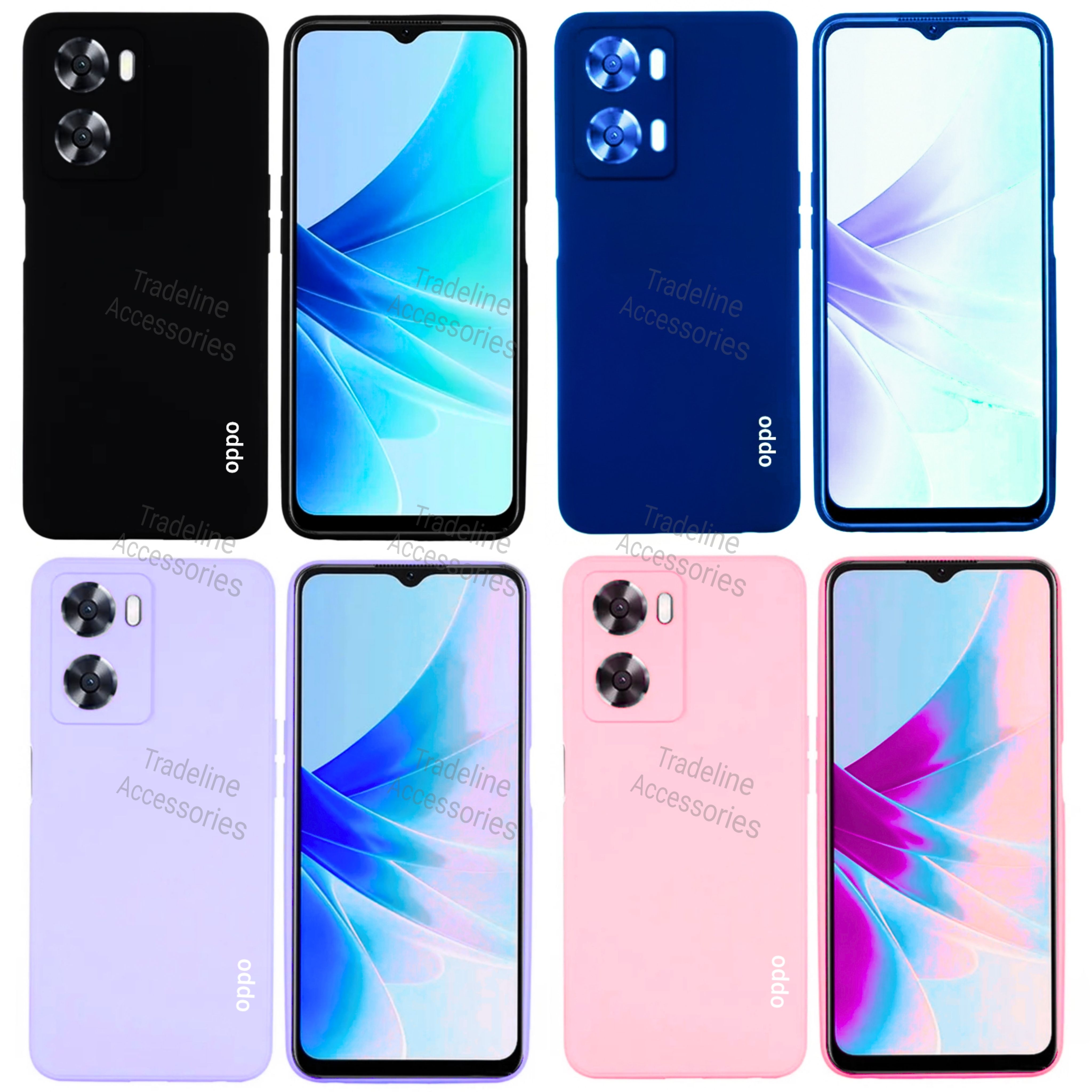 Oppo A57/A57s/A77/A77s (2022 Models) Original Liquid Silicone Phone Case/Cover available in Black, Blue,Light Purple (Lilac) & Pink