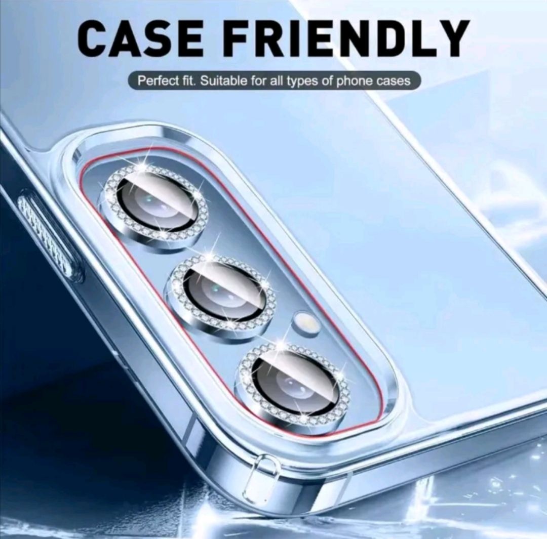 Tecno Spark 50,Spark 40 ,Spark Slim Metal ring  Camera lens protector available in black, silver and shiny diamond/Glitters
