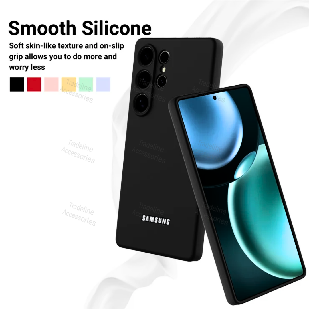 Samsung Galaxy S20,S20Fe/Lite,S20+,S20 U,S21,S21FE,S21+,S21 U,S22,S22Fe,S22+,S22 U,S23,S23Fe,S23+,S23Ultra,S24,S24Fe,S24+,S24Ultra,S25,S25Fe,S25+,S25Ultra,S26,S26Fe,S26+,S26Ultra Black Silicone Cover