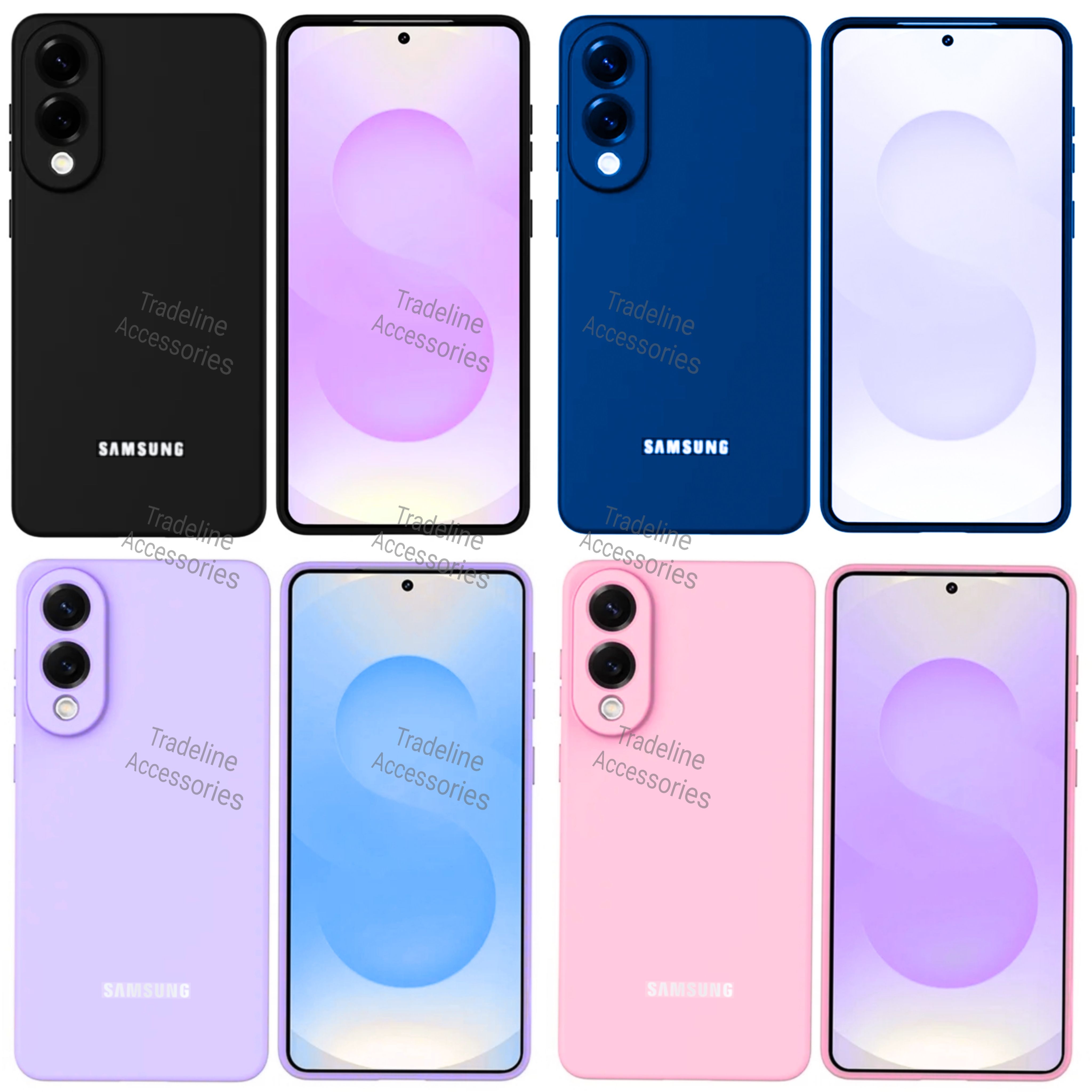 Samsung Galaxy S25 Edge Original Liquid Silicone Phone Case/Cover available in Black, Blue,Light Purple (Lilac) & Pink