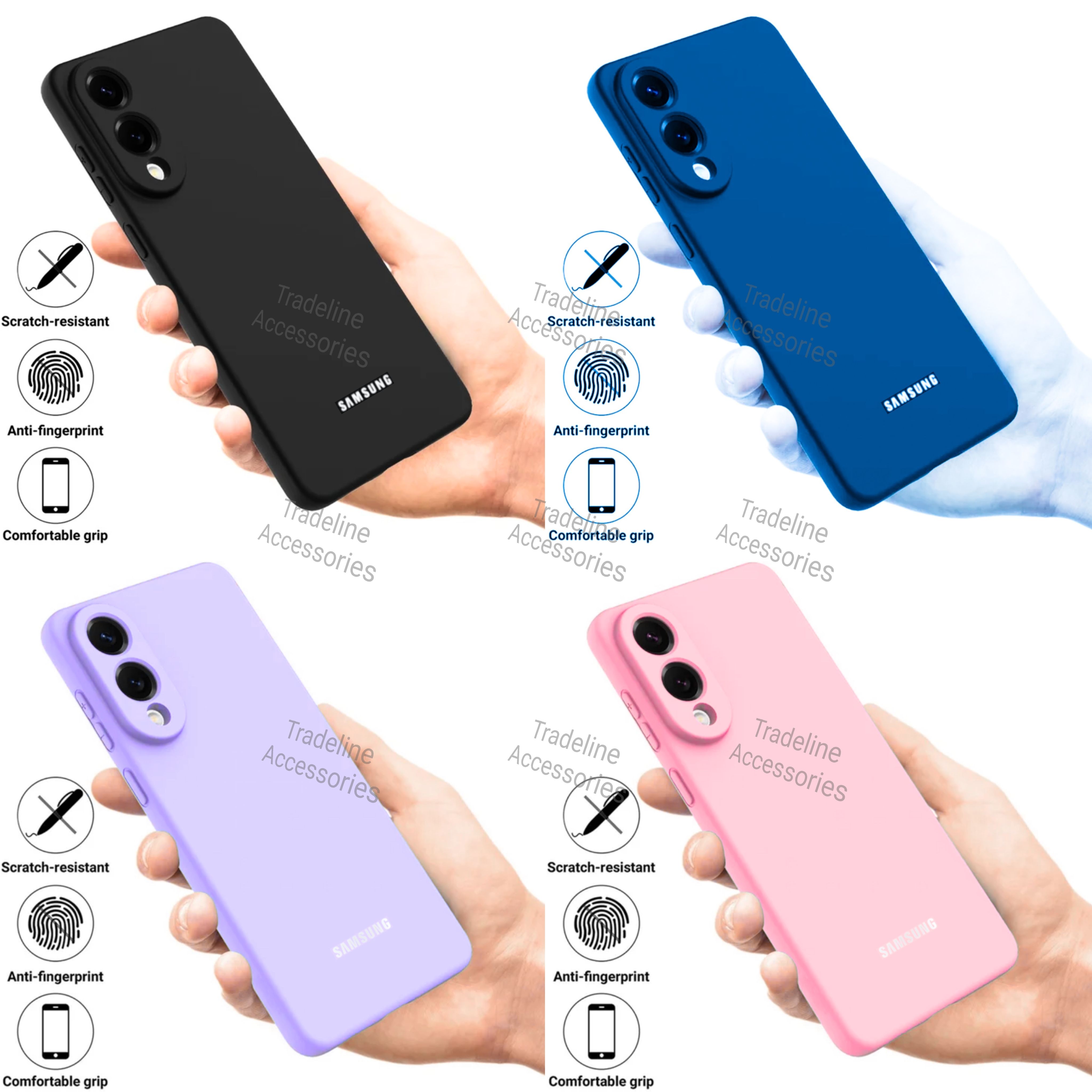 Samsung Galaxy S25 Edge Original Liquid Silicone Phone Case/Cover available in Black, Blue,Light Purple (Lilac) & Pink