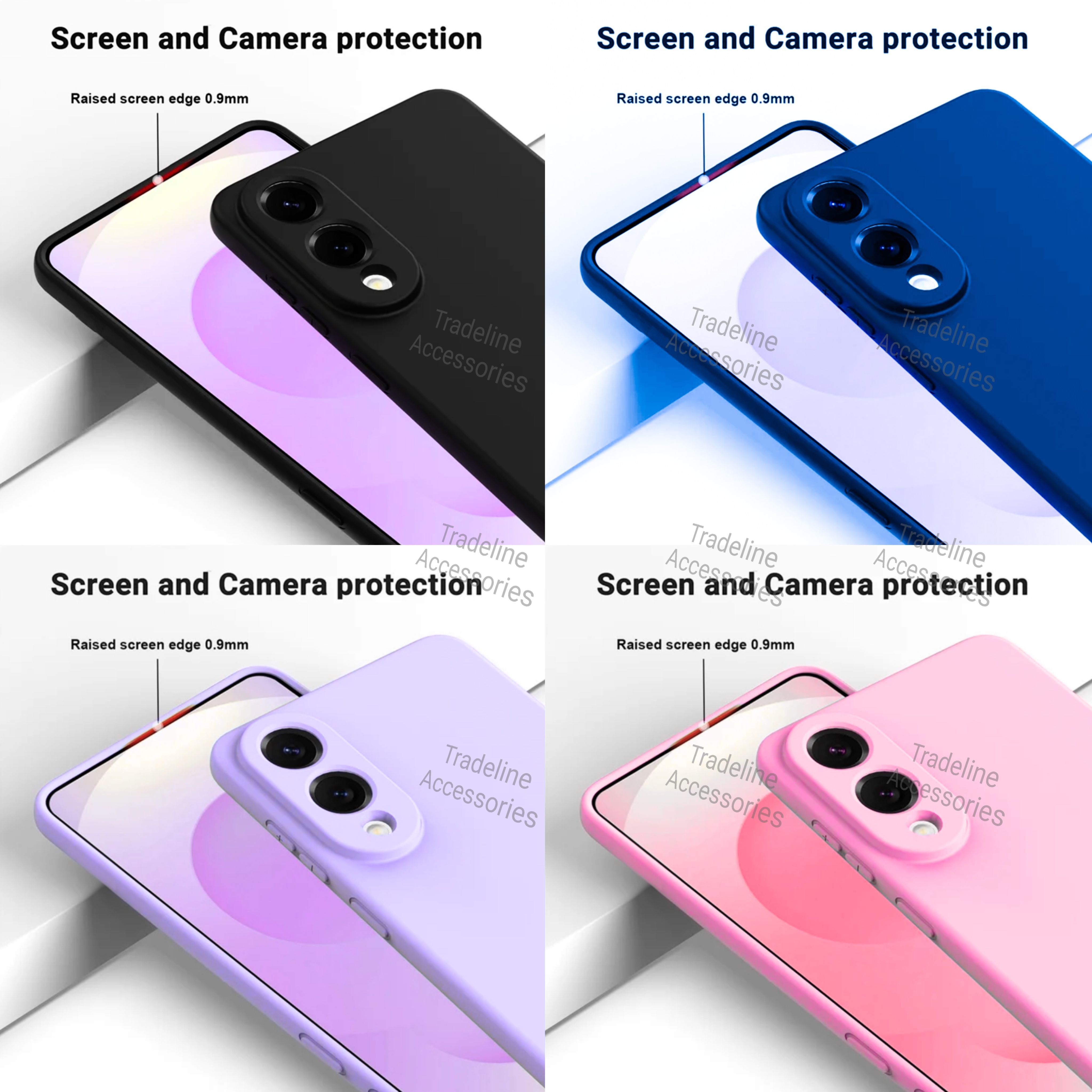 Samsung Galaxy S25 Edge Original Liquid Silicone Phone Case/Cover available in Black, Blue,Light Purple (Lilac) & Pink
