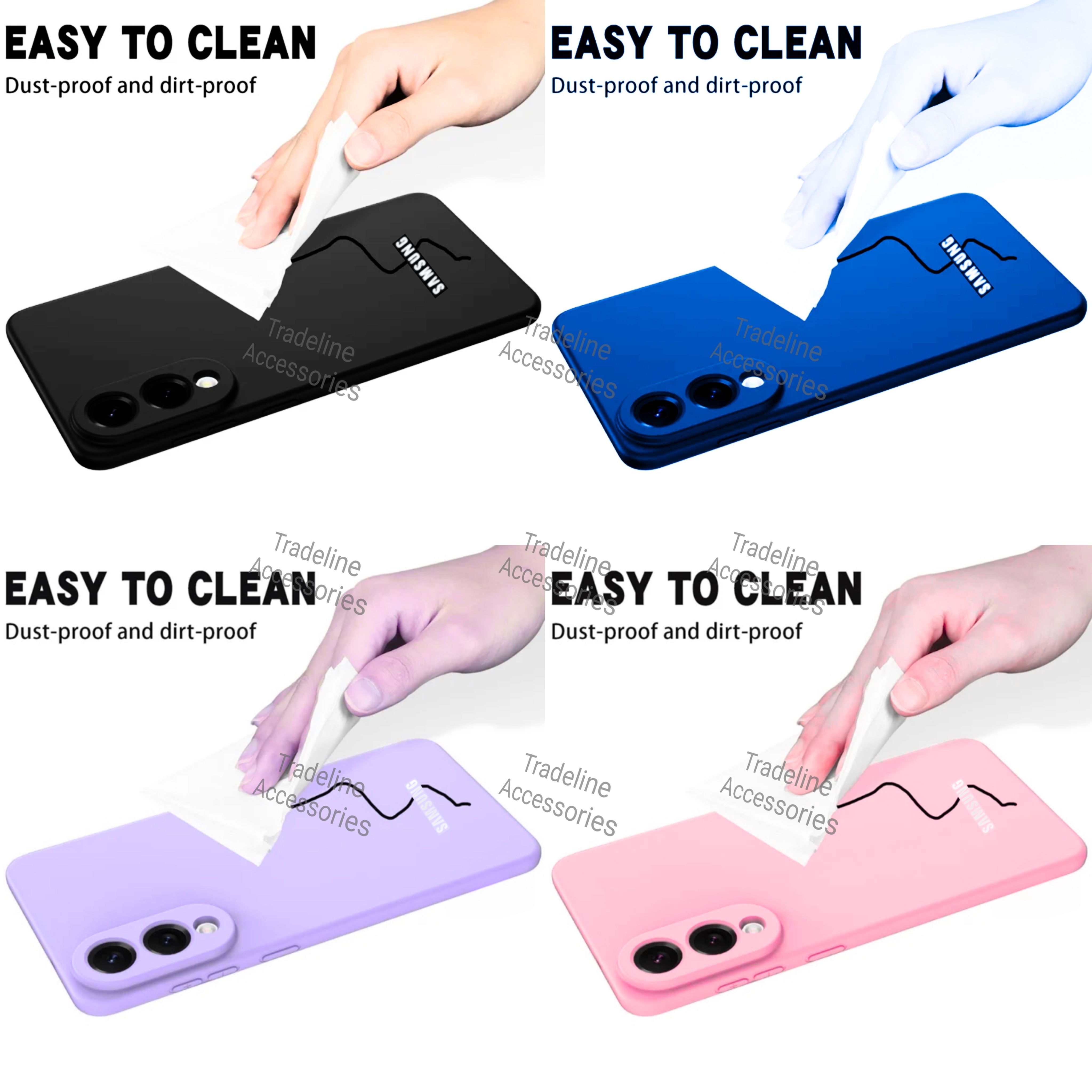 Samsung Galaxy S25 Edge Original Liquid Silicone Phone Case/Cover available in Black, Blue,Light Purple (Lilac) & Pink