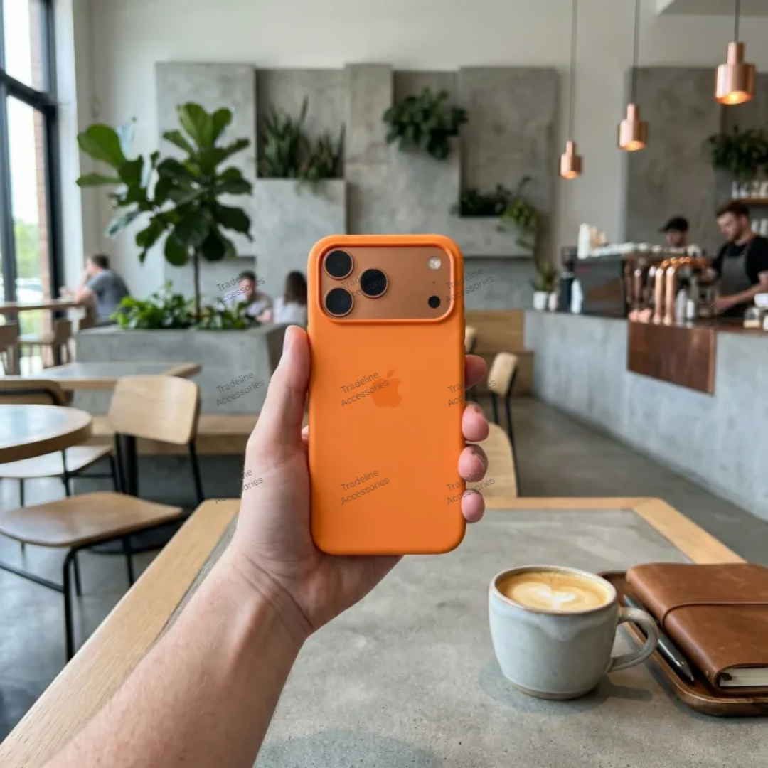 Orange Original Liquid Silicone Phone Case/Cover for Iphone 17 Pro,17 Pro Max