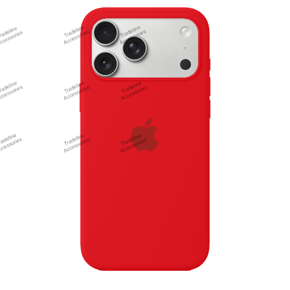 Iphone 11,11Pro,11ProMax,12/12Pro,12ProMax,12/13 mini,13Pro,13ProMax,13/14plus,13/14,14Pro,14ProMax,15,15Pro,15ProMax,15Plus,16,16E ,16Pro,16ProMax,17,17Pro,17Promax,17Air Original Red Silicone Cover