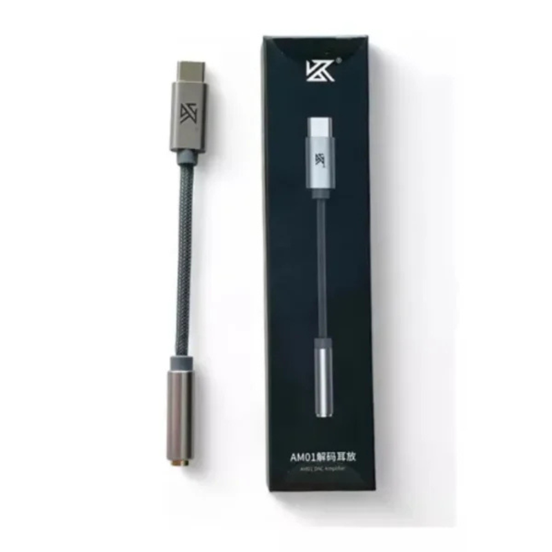 KZ AM01 Type-C to 3.5mm Hi-Fi DAC & Headphone Amplifier | Portable USB-C Audio Adapter | 32bit/384kHz Lossless Sound