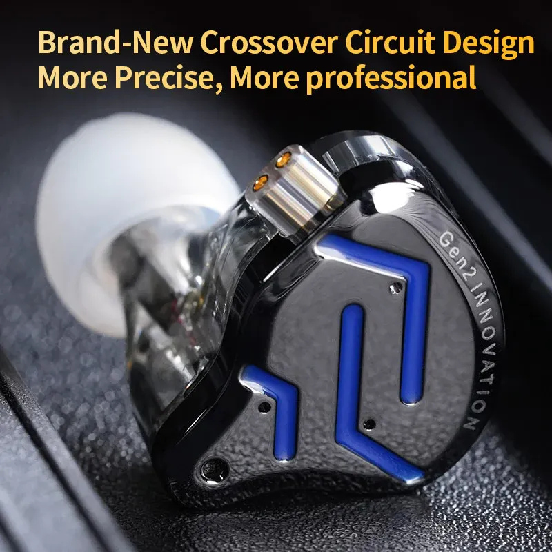 KZ ZSN Pro 2 Hybrid IEM | 1BA+1DD HiFi Earphones | Super-Linear Dynamic Driver | Detachable 2-Pin Cable | Noise-Isolating In-Ear Monitors