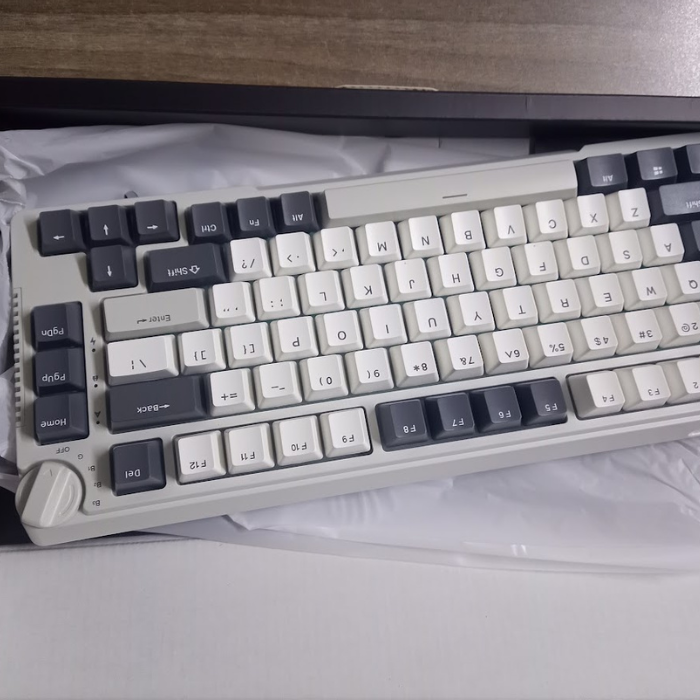 Royal Kludge RK H81 Mechanical Keyboard | 75% RGB Wireless Bluetooth 5.1/2.4G/USB-C | Hot-Swappable Gasket Mount | Knob Control Gaming Keyboard