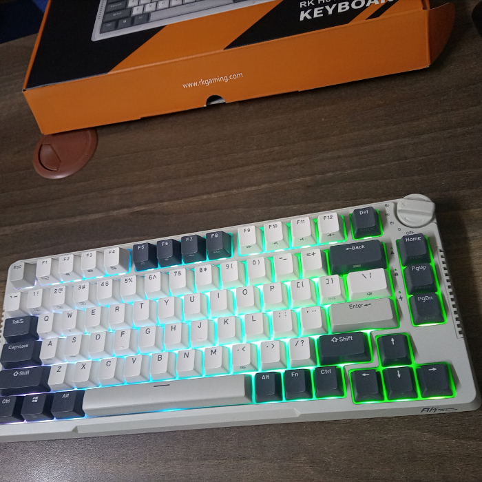 Royal Kludge RK H81 Mechanical Keyboard | 75% RGB Wireless Bluetooth 5.1/2.4G/USB-C | Hot-Swappable Gasket Mount | Knob Control Gaming Keyboard