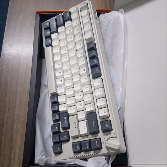 Royal Kludge RK H81 Mechanical Keyboard | 75% RGB Wireless Bluetooth 5.1/2.4G/USB-C | Hot-Swappable Gasket Mount | Knob Control Gaming Keyboard
