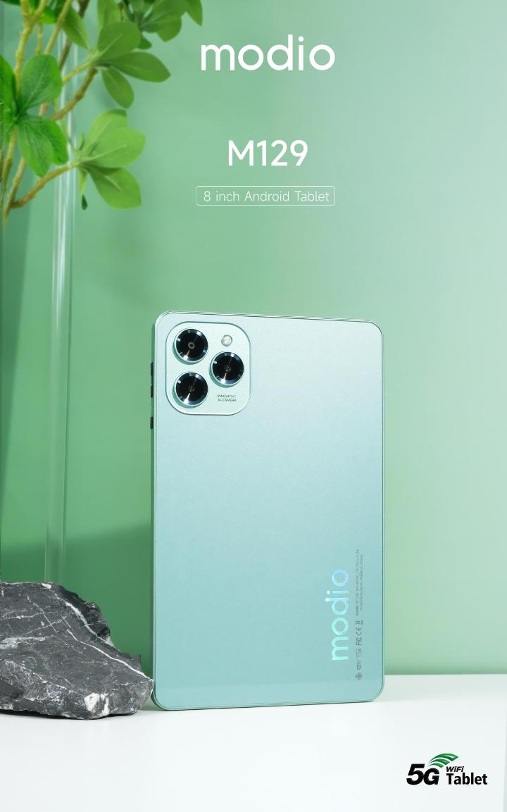 Modio M129 Tablet 8" 512GB+8GB RAM Dual Sim 5G Android 12 13MP Camera 4000mAh+Free Gifts Inside