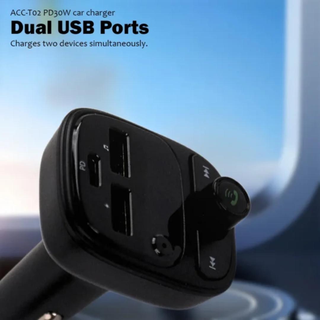 Amaya ACC-T02 Car Fast Charger & Mp3 Player with Wireless FM