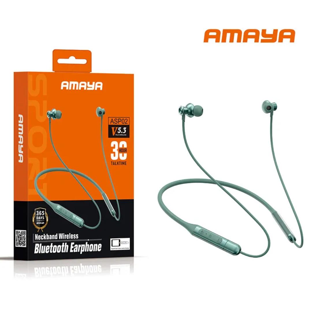 Amaya ASP02 Neckband Wireless Bluetooth Earphones 30H Talk-Time