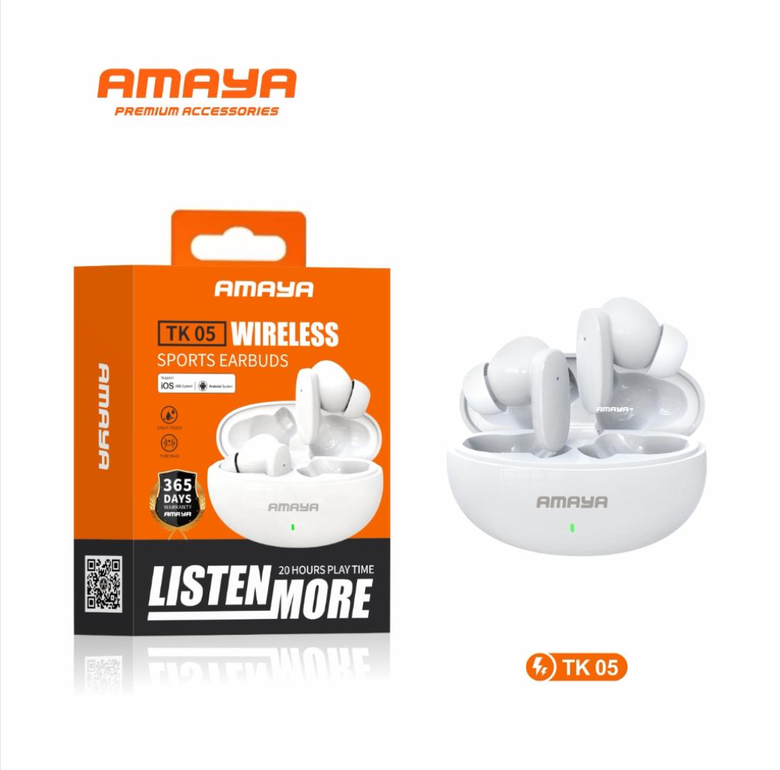 Amaya TK05 Wireless Sports Earbuds 20H Play Time  for Android & iOS