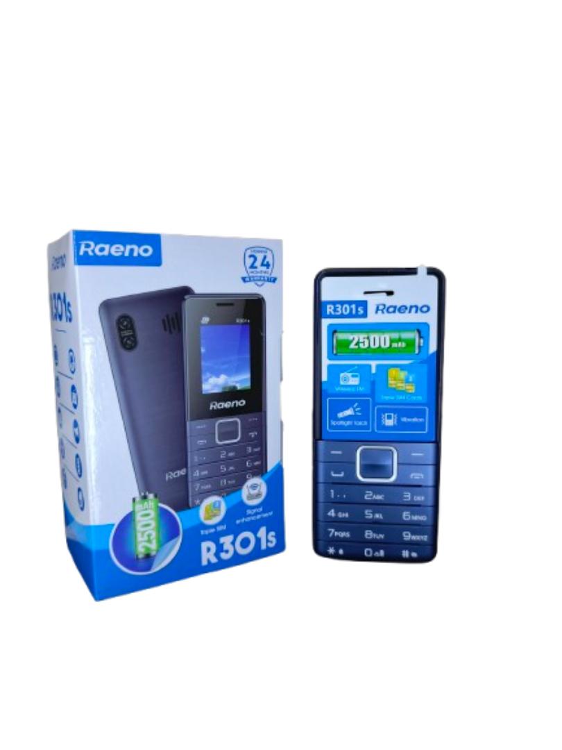 Raeno R301s 1.77" Triple Sim Wireless FM Spotlight Torch Rear Camera 2500mAh Battery + Free Earphone + 2GB Memory Card