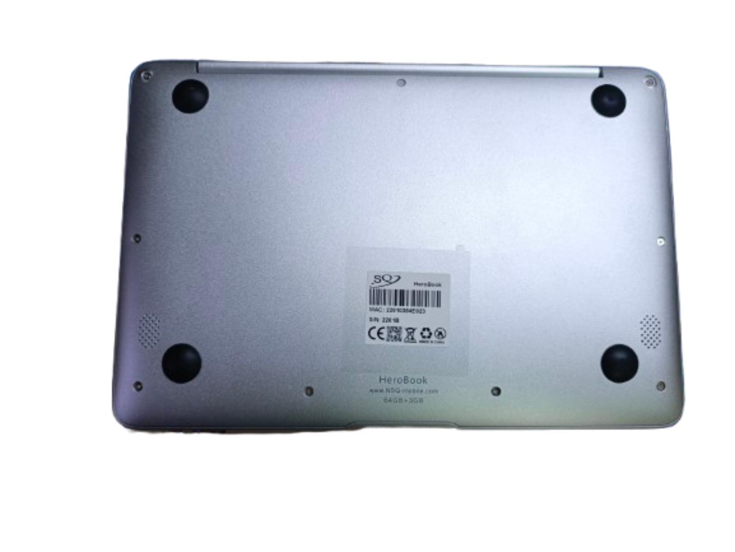 SQ HeroBook 10.1" Display 128GB+4GB RAM Quad Core 1.8GHz Processor 2 x USB Ports 2MP Android 11 4000mAh -Silver + Free Gifts (1 Year WRTY)