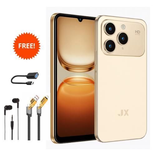 Jx 17 Pro Max 6.8" Display 128GB+8GB RAM 32MP Rear 16MP Front Camera Dual Sim Type C Android 14 5000mAh + Free Gifts