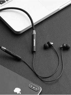 Lenovo HE05 Sports Wireless Bluetooth Earphones – Neckband, Noise Cancelling Mic, IPX6 Waterproof, 8 Hours Battery