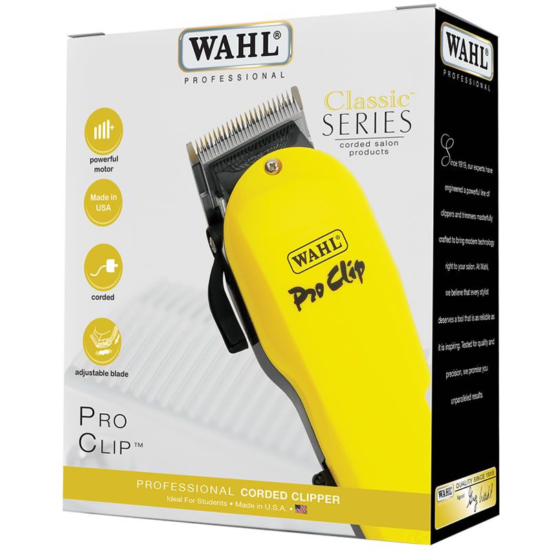 Wahl Pro Basic Clipper – Classic Yellow Edition, Powerful Motor, Durable Professional Hair Clipper
