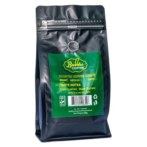BUBBLES ROASTED COFFEE BEANS 500G