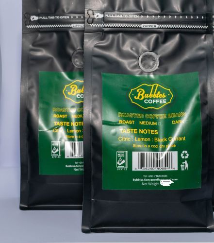 BUBBLES ROASTED COFFEE BEANS 500G