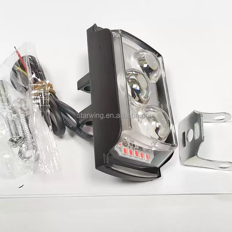 Car Motorcycle LED Light Bar Fog Lights 3-Bulb Design Waterproof Best Bike Night Riding Yellow White Red Blue Strobe Light  Flasher 7 Modes Hi Low (Pack of 2)