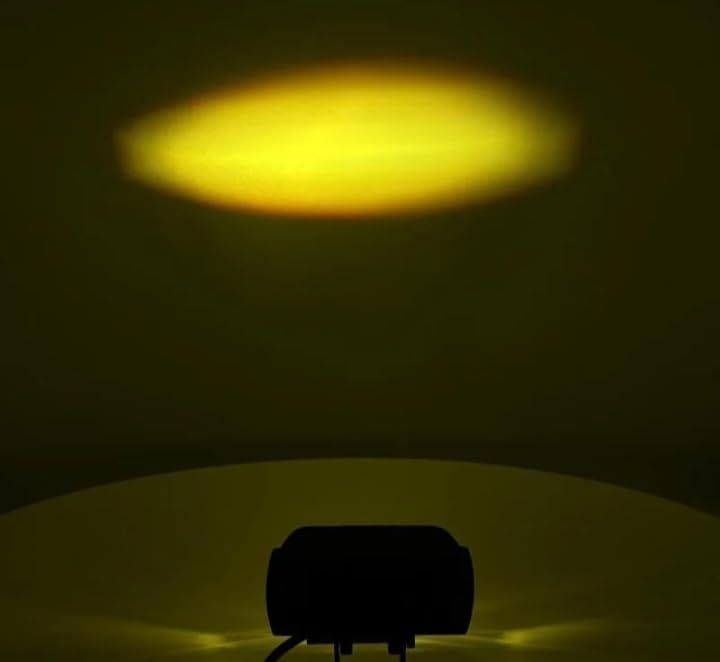 Car Motorcycle LED Light Bar Fog Lights 3-Bulb Design Waterproof Best Bike Night Riding Yellow White Red Blue Strobe Light  Flasher 7 Modes Hi Low (Pack of 2)