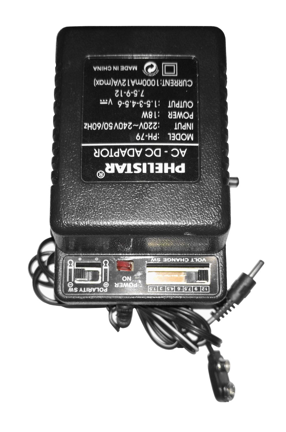 12V 1000mA AC-DC Power Adapter Adjustable Voltage