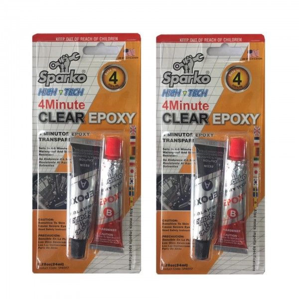 Sparko High Tech 4 Minute Clear Epoxy Adhesive Bonding Agent 1/2/5/10Pcs