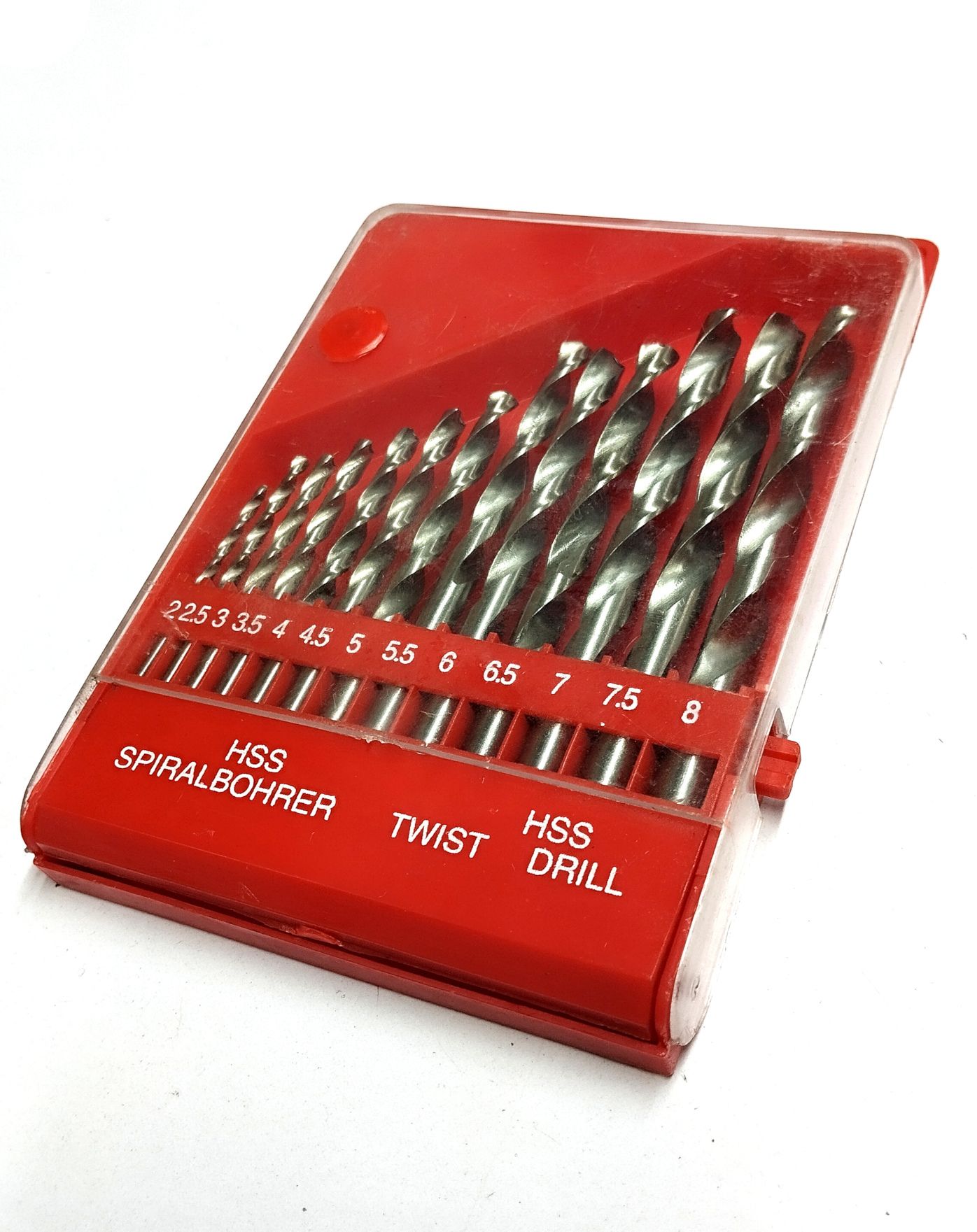 13pcs Steel Drill Bits Set for Drilling Metals 2-8mm