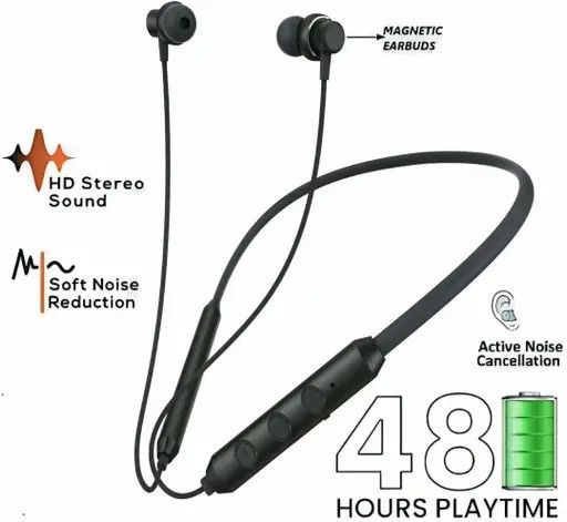 Wireless Neck Band Headset Bluetooth Blue Tooth Earphones 48Hrs Playback