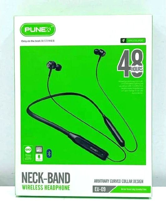 Wireless Neck Band Headset Bluetooth Blue Tooth Earphones 48Hrs Playback