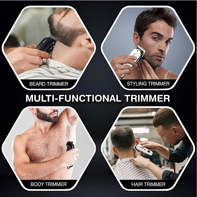 Geemy Professional Cordless Rechargeable Hair Trimmer Clipper Shaving Machine Kinyozi With Battery LCD Display