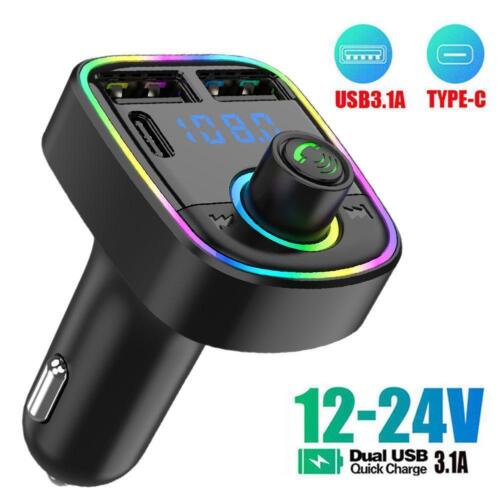 Handsfree Bluetooth FM Transmitter Modulator Car Kit Radio MP3 Player with Charging Ports