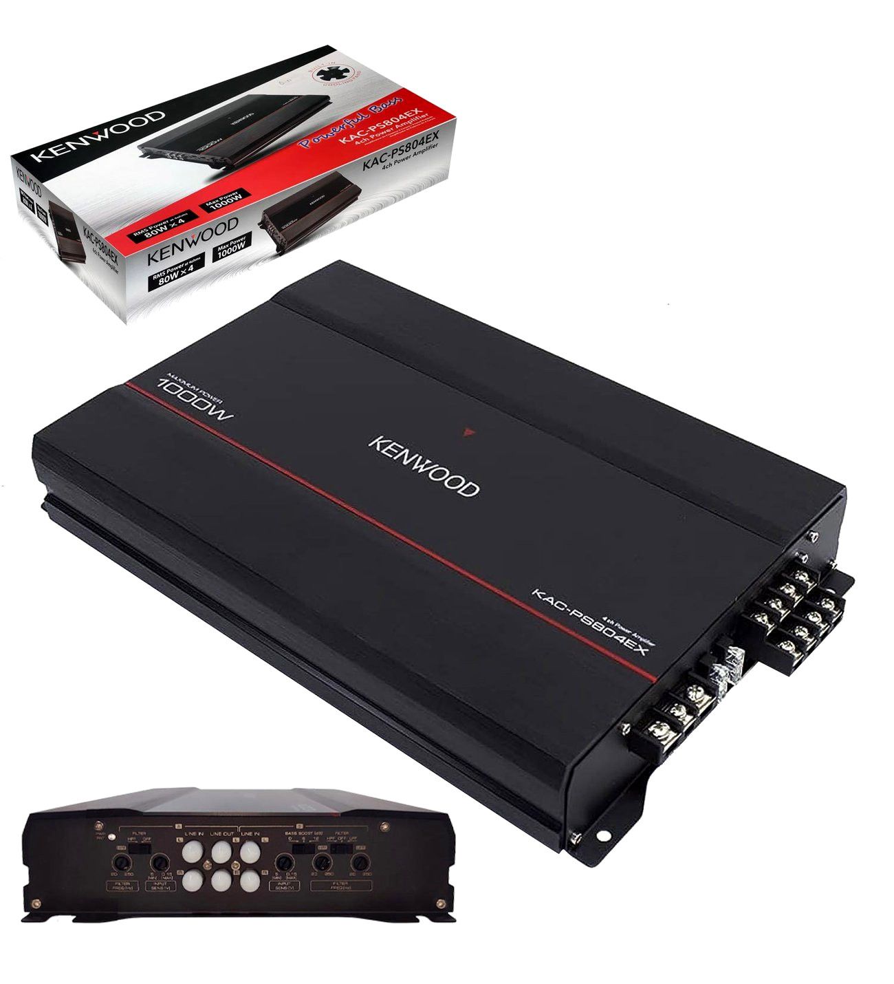 Kenwood KAC-PS804EX 1000W 4 Channel Class AB Power Amplifier Booster