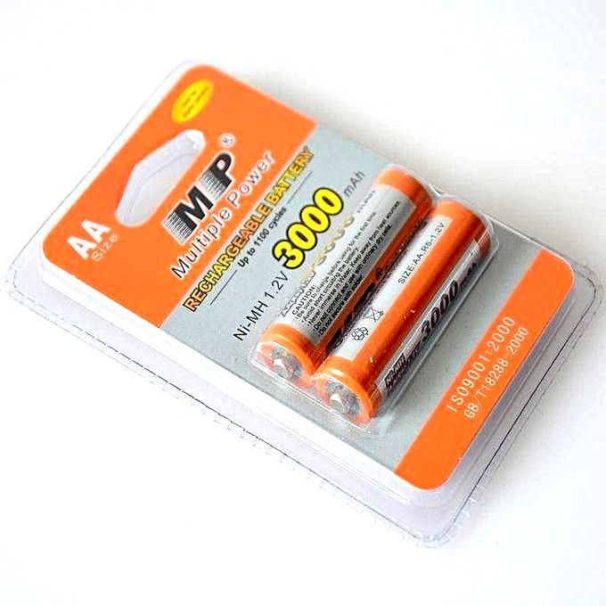 AA 1.2V 3000mAh Multiple Power Rechargeable Battery - MP Ni-MH