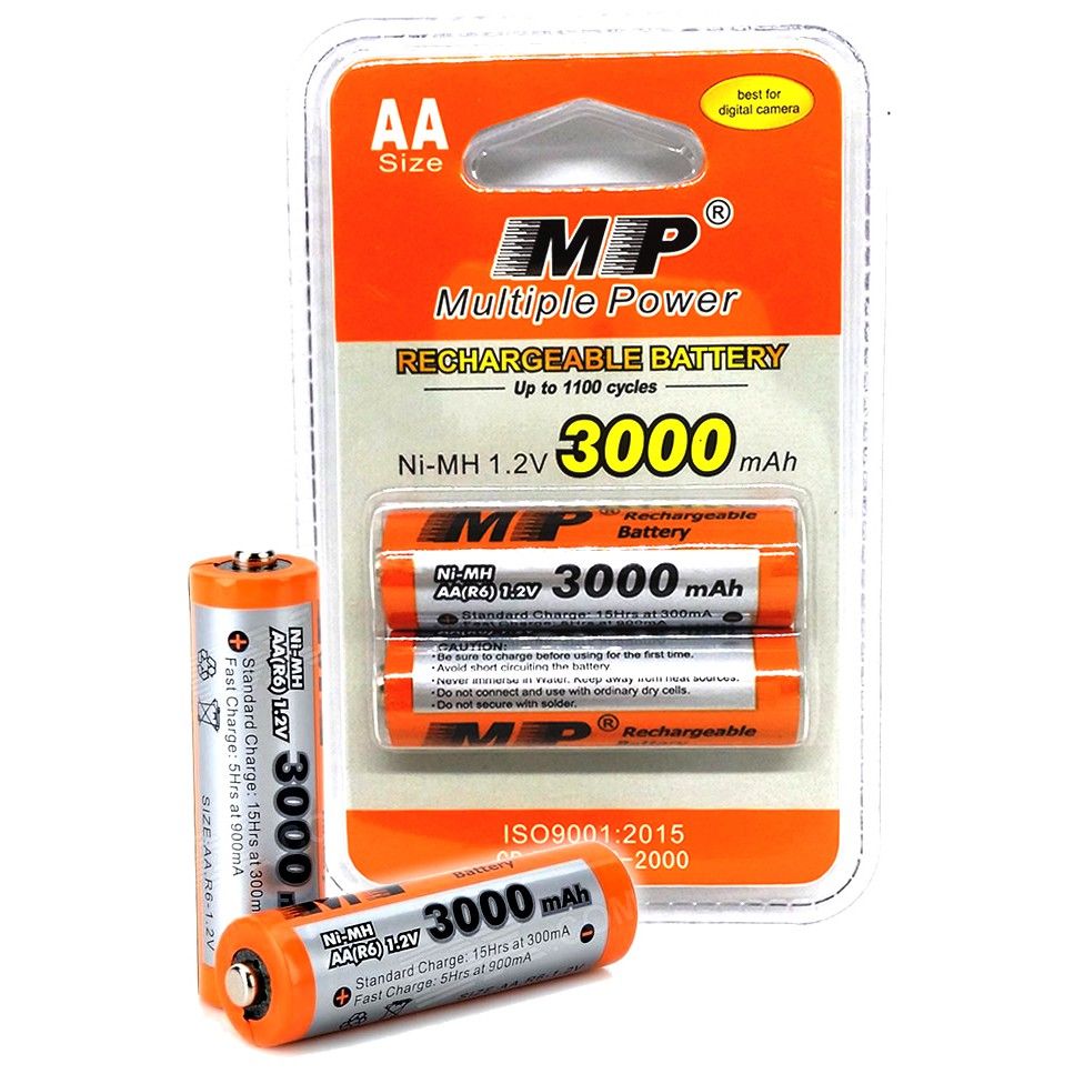 AA 1.2V 3000mAh Multiple Power Rechargeable Battery - MP Ni-MH