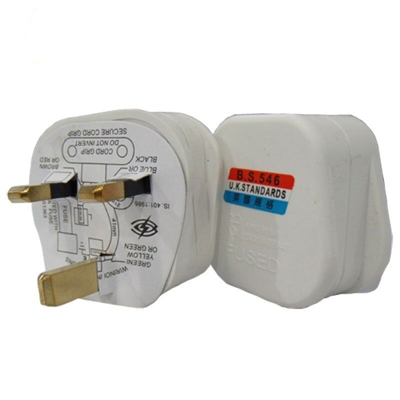 UK 3 Pins AC Electrical Rewireable Top Plug Fused Socket Outlet Adaptor 13A