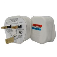 UK 3 Pins AC Electrical Rewireable Top Plug Fused Socket Outlet Adaptor 13A
