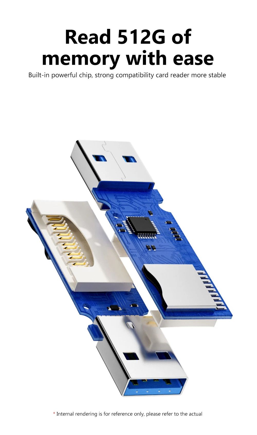 2 in 1 USB 2.0 Card Reader Micro TF SD Memory Card Reader USB Adapter High Speed Cardreader For PC Laptop