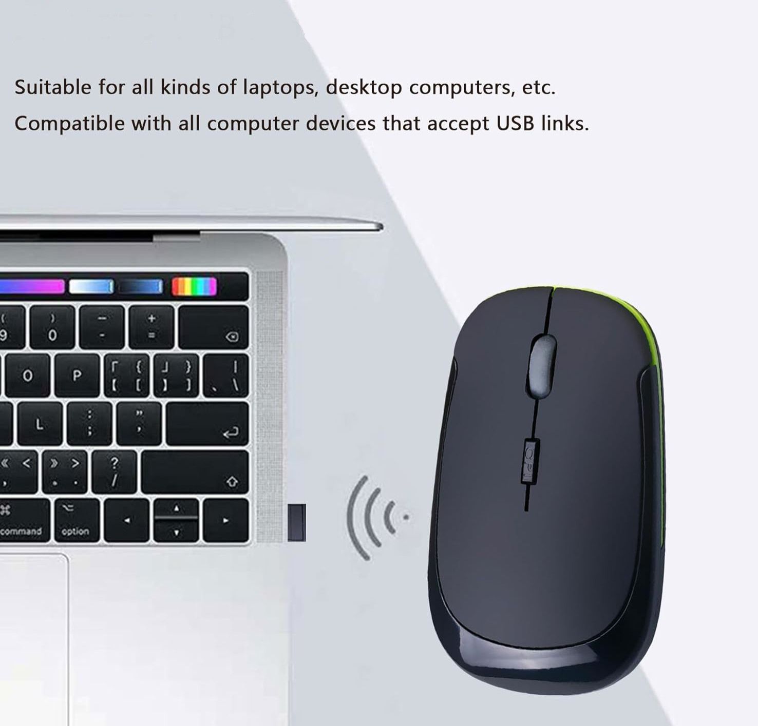 HP Wireless Bluetooth 2.4G Portable USB Optical Wireless Mouse with Nano Receiver