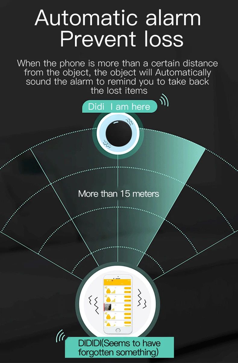 Mini GPS Bluetooth 4.0 Tracker Anti-lost Device Wireless Key Finder Locator Pet Anti-Lost Sensor