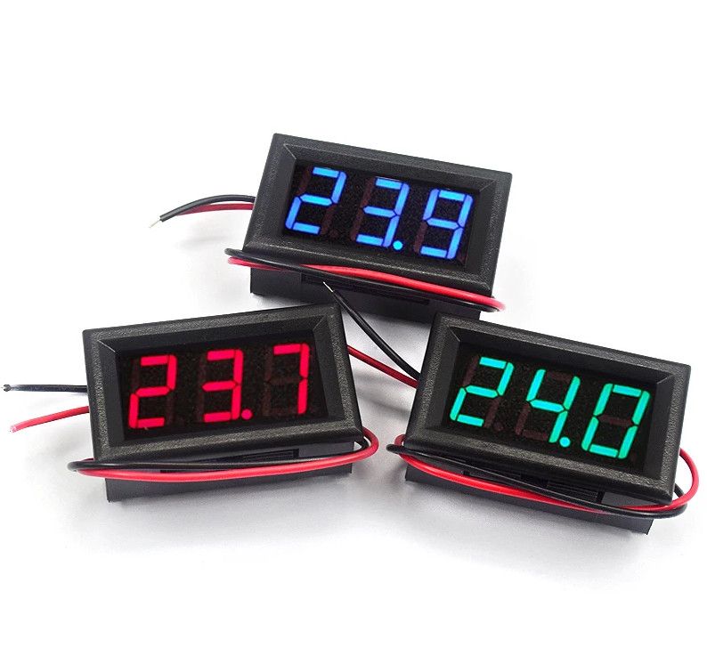 DC voltage meter DC5V-120V reverse protection 0.56 inch LED digital display for Motorcycle Car Green
