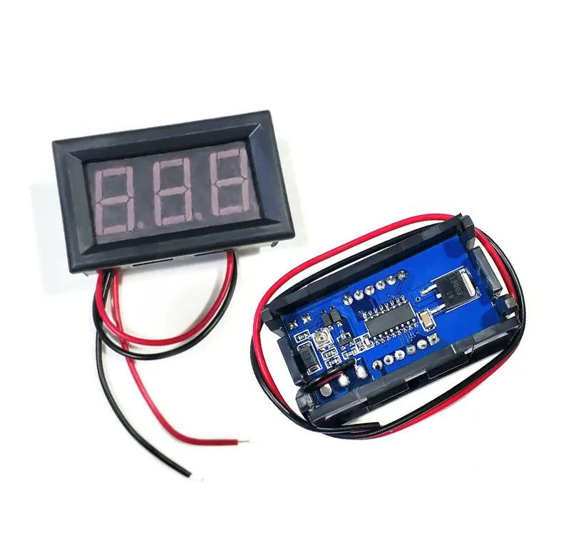 DC voltage meter DC5V-120V reverse protection 0.56 inch LED digital display for Motorcycle Car Green