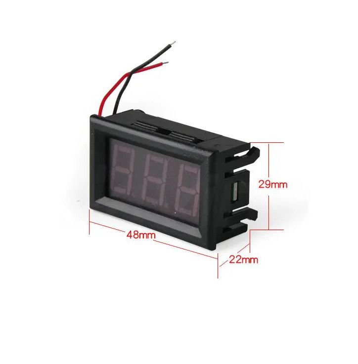 DC voltage meter DC5V-120V reverse protection 0.56 inch LED digital display for Motorcycle Car Green