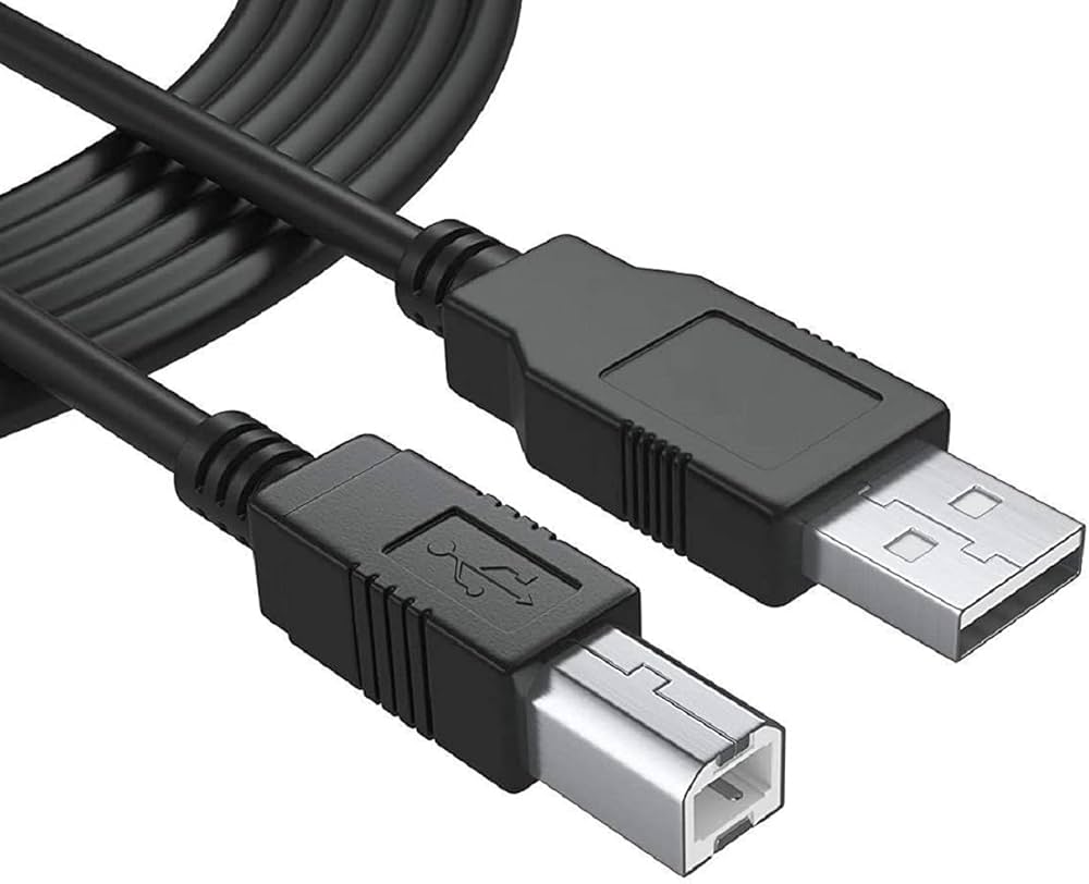 USB 2.0 Printer Cable High Speed USB A to USB B Printer & Scanning Cable Black 1.5M